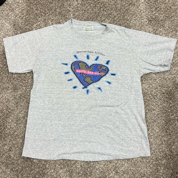 American Eagle Outfitters Other - Vintage American eagle outfitters shirt mens large gray short sleeve earth day
